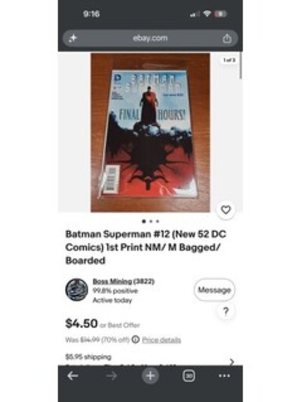 Batman Superman #12 (New 52 DC Comics) 1st Print NM / M Bagged / Boarded